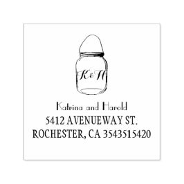 Rustic Mason Jar Barn Wedding Permastempel