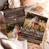 Rustic Mason Jar Barn Wood Wedding Vielen Dank Dankeskarte