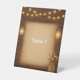 Rustic Mason Jar Berry Wedding Tischnummer Card Sockelschild