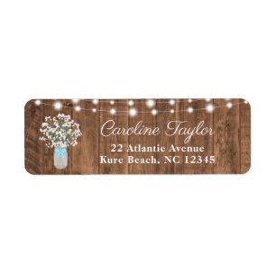 Rustic Mason Jar Blume & Lights Baby Boy Dusche