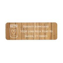 Rustic Mason Jar Brown White Wood Country Wedding