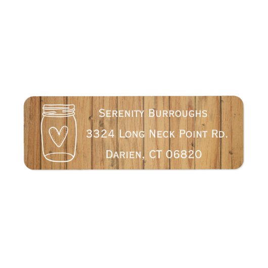 Rustic Mason Jar Brown White Wood Country Wedding (Vorne)