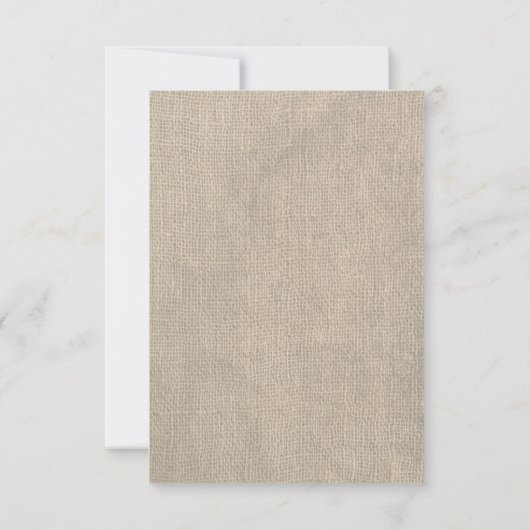 Rustic Mason Jar & Burlap- und Sunflower-RSVP-Kart RSVP Karte (Rückseite)