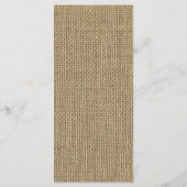 Rustic Mason Jar Burlap Wedding Menu Menükarte (Rückseite)