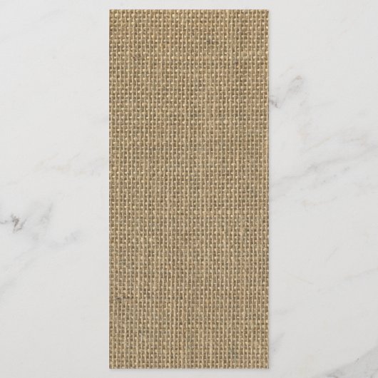 Rustic Mason Jar Burlap Wedding Menu Menükarte (Rückseite)