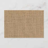 Rustic Mason Jar Chalkboard Burlap Wedding RSVP Karte (Rückseite)