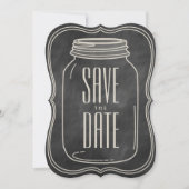 RUSTIC MASON JAR | CHALKBOARD SAVE THE DATE (Vorderseite)