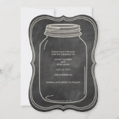 RUSTIC MASON JAR | CHALKBOARD SAVE THE DATE (Rückseite)