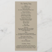 Rustic Mason Jar Daisies Wildblumen Programm (Rückseite)