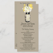 Rustic Mason Jar Daisies Wildblumen Programm (Vorne/Hinten)