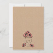 Rustic Mason Jar Eloped Empfang Einladung (Rückseite)