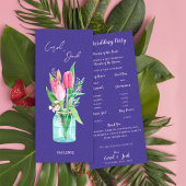 Rustic Mason Jar Floral Wedding Program Card Einladung