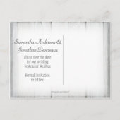 Rustic Mason Jar Gelbe Sonnenblumen Save the Date Ankündigungspostkarte (Rückseite)