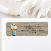 Rustic Mason Jar Gerbera Daisey Hydrangeas (Insitu)