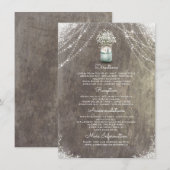 Rustic Mason Jar Gipskraut Hochzeiten Details Begleitkarte (Vorne/Hinten)