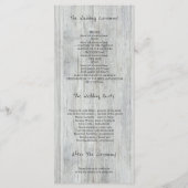 Rustic Mason Jar Gipskraut Hochzeitsprogramme Programm (Rückseite)