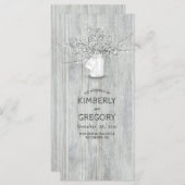 Rustic Mason Jar Gipskraut Hochzeitsprogramme Programm (Vorne/Hinten)