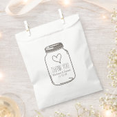 Rustic Mason Jar Heart Wedding Vielen Dank Geschenktütchen (Ausgeschnitten)