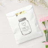 Rustic Mason Jar Heart Wedding Vielen Dank Geschenktütchen (Versiegelt)