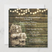 Rustic Mason Jar Hochzeit Probe Dinner Einladung (Vorderseite)