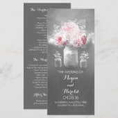 Rustic Mason Jar Hochzeitsprogramme Programm (Vorne/Hinten)