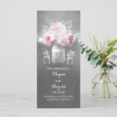 Rustic Mason Jar Hochzeitsprogramme Programm (Stehend Vorderseite)