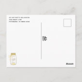 Rustic Mason Jar Kraft Bridal Dusche Einladung Postkarte (Rückseite)
