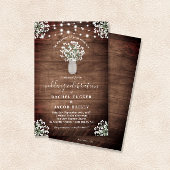 Rustic Mason Jar Lights Budget Hochzeit Einladung