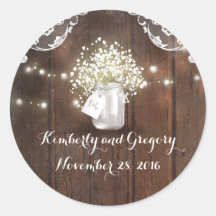 Rustic Mason Jar Lights Gipskraut Wedding