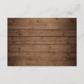 Rustic Mason Jar Lights Lace Wedding Details Begleitkarte (Rückseite)