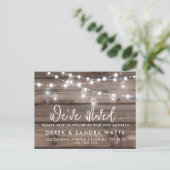 Rustic Mason Jar Lights Neue Adresse wir verschobe Ankündigungspostkarte (Stehend Vorderseite)