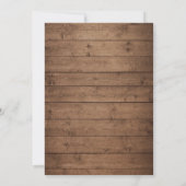 Rustic Mason Jar Lights Pink Peony Bouquet Wedding Einladung (Rückseite)