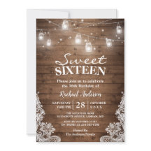 Rustic Mason Jar Lights Sweet 16 Geburtstagsparty