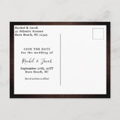 Rustic Mason Jar Lights Wedding Save the Date Postkarte (Rückseite)