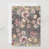 Rustic Mason Jar Mauve und Gold Probe Dinner Einladung (Rückseite)