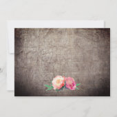 Rustic Mason Jar mit Blume Bouquet Wedding Einladung (Rückseite)