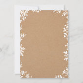 Rustic Mason Jar mit Blume Brautparty Einladung (Rückseite)