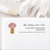 Rustic Mason Jar Mr. and Mrs Wedding Rücksendeadre (Insitu)