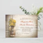 rustic mason jar rehearsal dinner invitations einladung (Stehend Vorderseite)