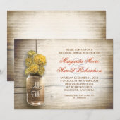 rustic mason jar rehearsal dinner invitations einladung (Vorne/Hinten)