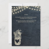 Rustic Mason Jar Save the Date digital und gedruck Einladung (Rückseite)