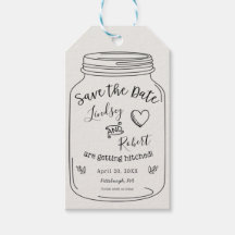 Rustic Mason Jar Save the Date