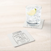 Rustic Mason Jar Save the Date Rechteckiger Pappuntersetzer (Vor Ort)