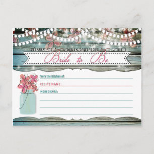 Rustic Mason Jar Shabby Chic Rezept Karte
