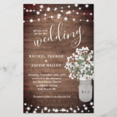 Rustic Mason Jar String Lights Budget Hochzeit (Vorderseite)