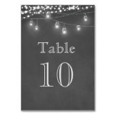 Rustic Mason Jar String Lights Tischnummer (Rückseite)