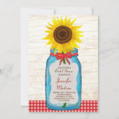 Rustic Mason Jar & Sunflower Save the Date (Vorderseite)