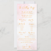 Rustic Mason Jar Sunflower Wedding Party Programm (Rückseite)