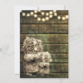 Rustic Mason Jar Tischnummern (Rückseite)