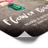 Rustic Mason Jar und Blume Bouquet Blume Bar Poster (Ecke)